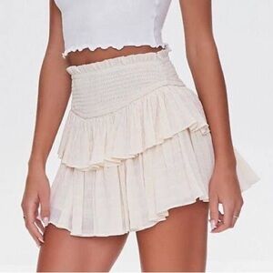 Forever 21 cream skirt size small